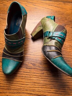 Spring Step Fondrous Whimsical Maximalist Artistic Leather Heels EU 41